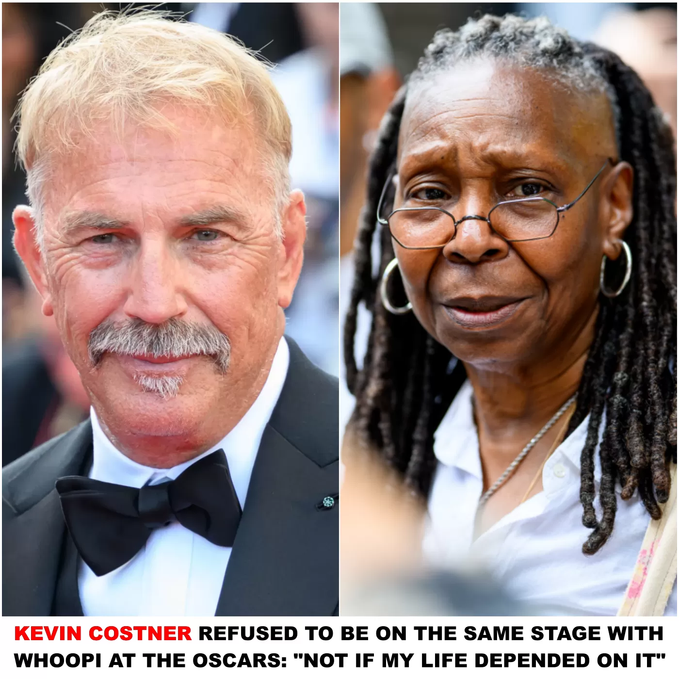 [VIDEO] Kevin Costner Refused to be on the Same Stage with Whoopi Goldberg at the Oscars