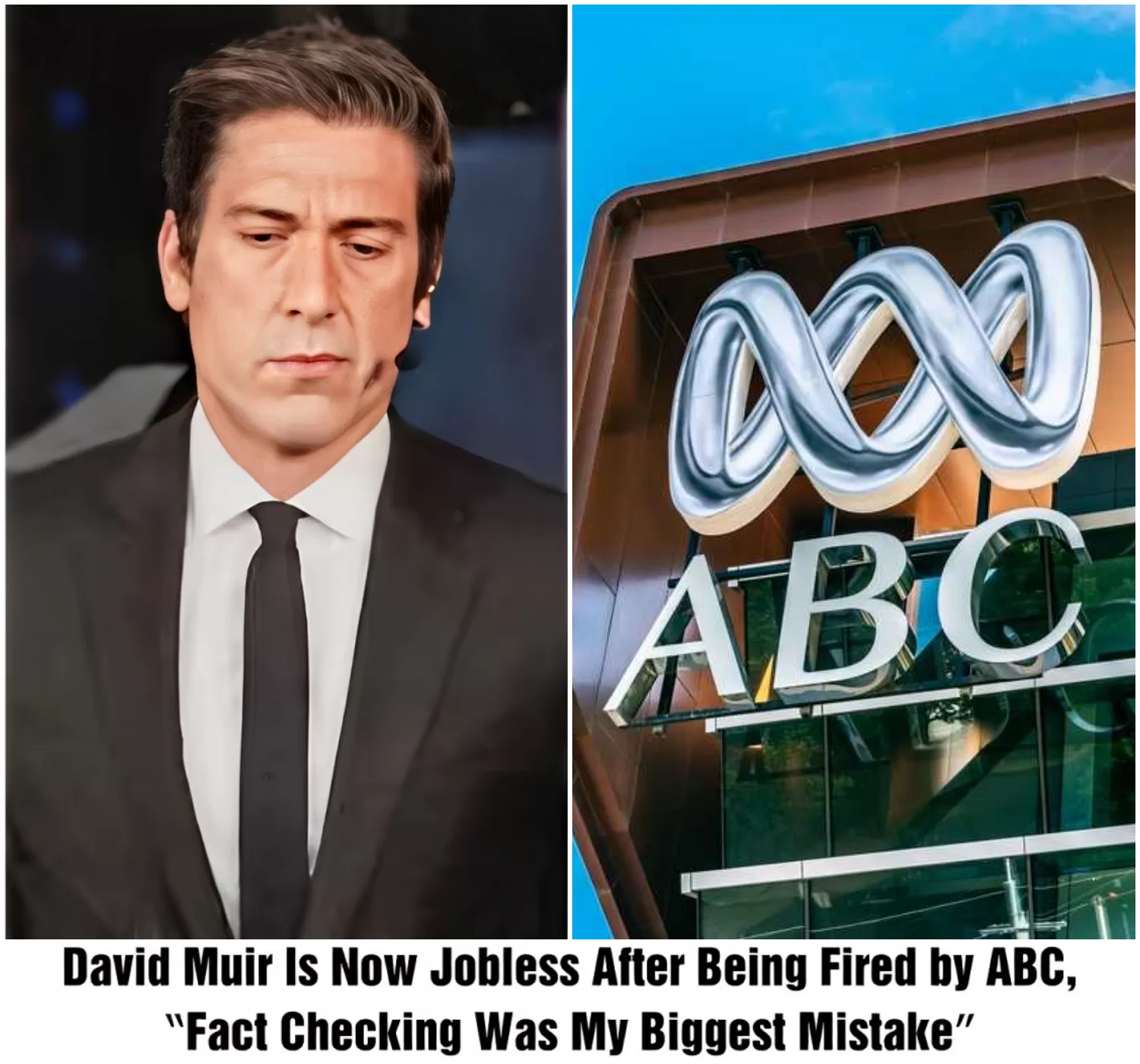 BREAKINGS: David Muir Is Now Jobless After Being Let Go by ABC, “Fact-Checking Was My Biggest Mistake”